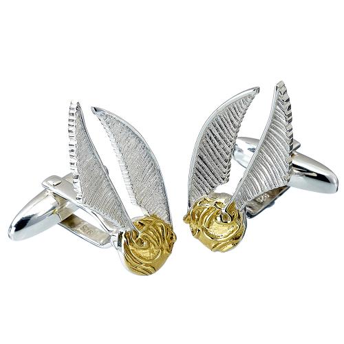 Harry Potter Sterling Silver Golden Snitch Cufflinks